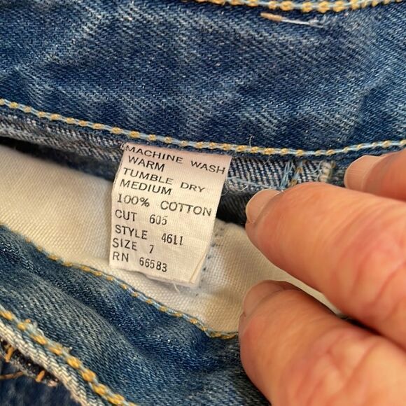 VINTAGE 80’s MIDDY BORDER‎ PATROL DENIM SKIRT - Picture 8 of 8